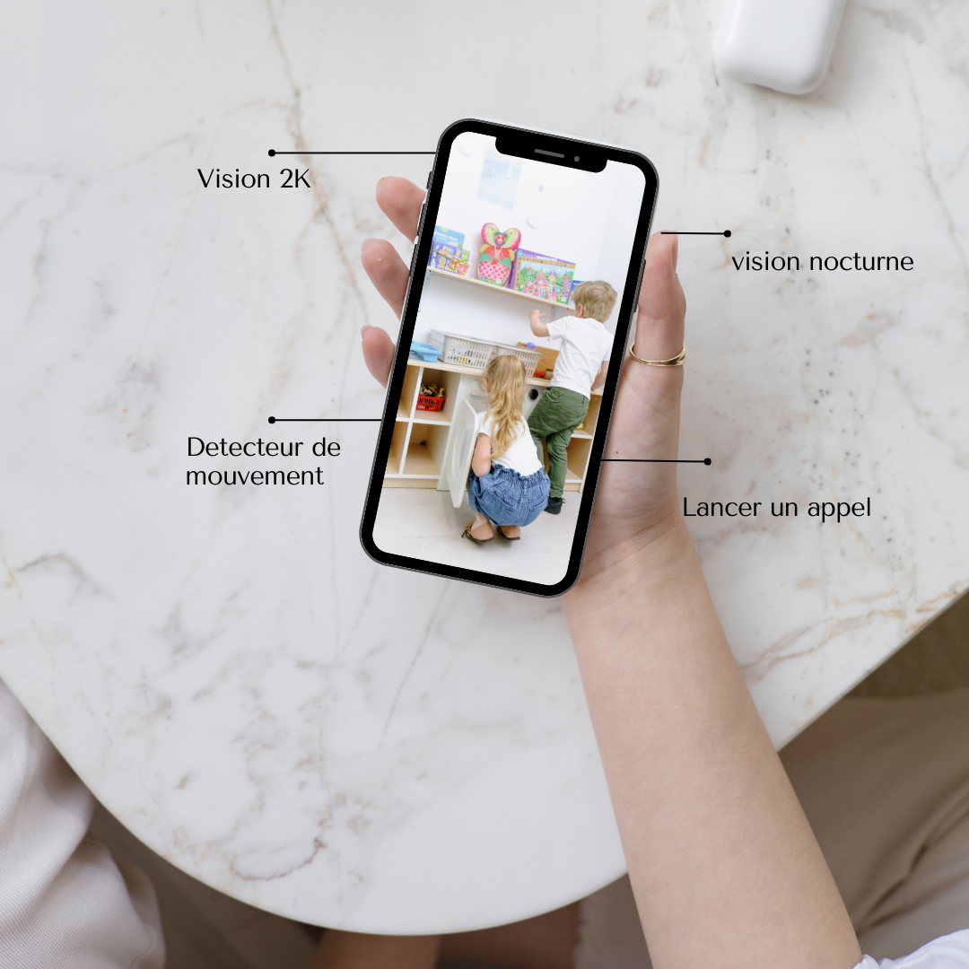 Caméra Intelligente ZOSI 360° – Vision Nocturne HD & Mode Webcam