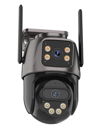 Caméra extérieure 4K PTZ motorisée avec vision nocturne couleur et antennes WiFi