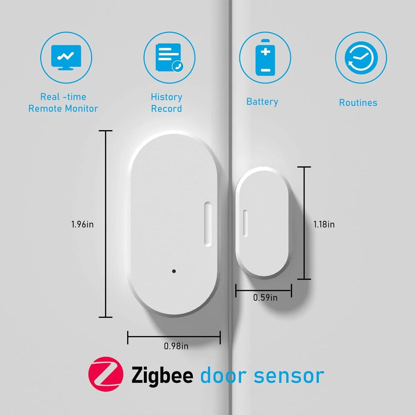 Capteur d’ouverture ZigBee pour porte/Fenêtre ouverte discret