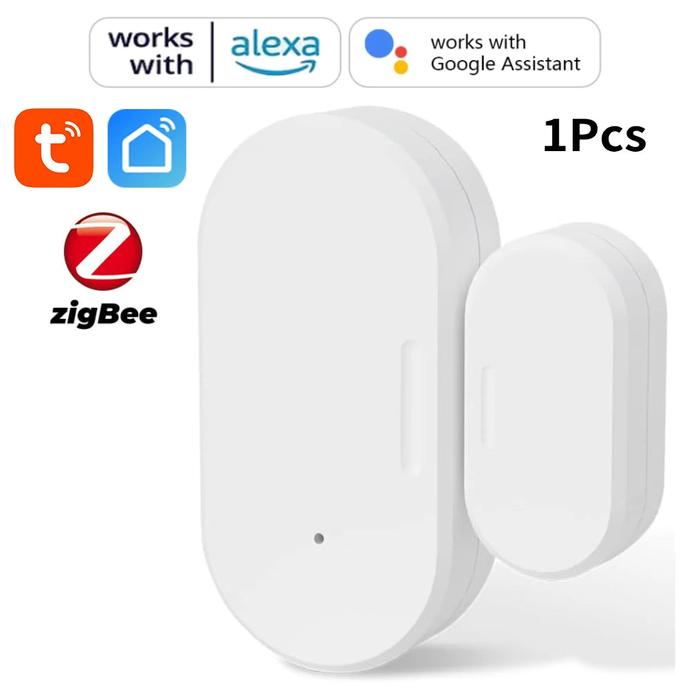 Capteur d’ouverture ZigBee pour porte et fenêtre – Compatible Alexa, Google et Tuya
