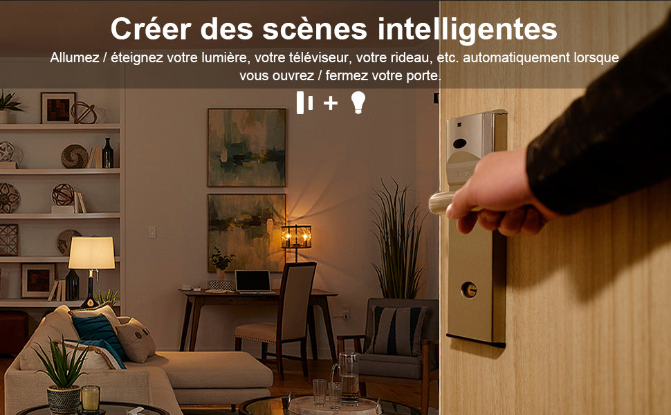 Capteur d’ouverture ZigBee pour porte et fenêtre – crée des scènes intelligentes