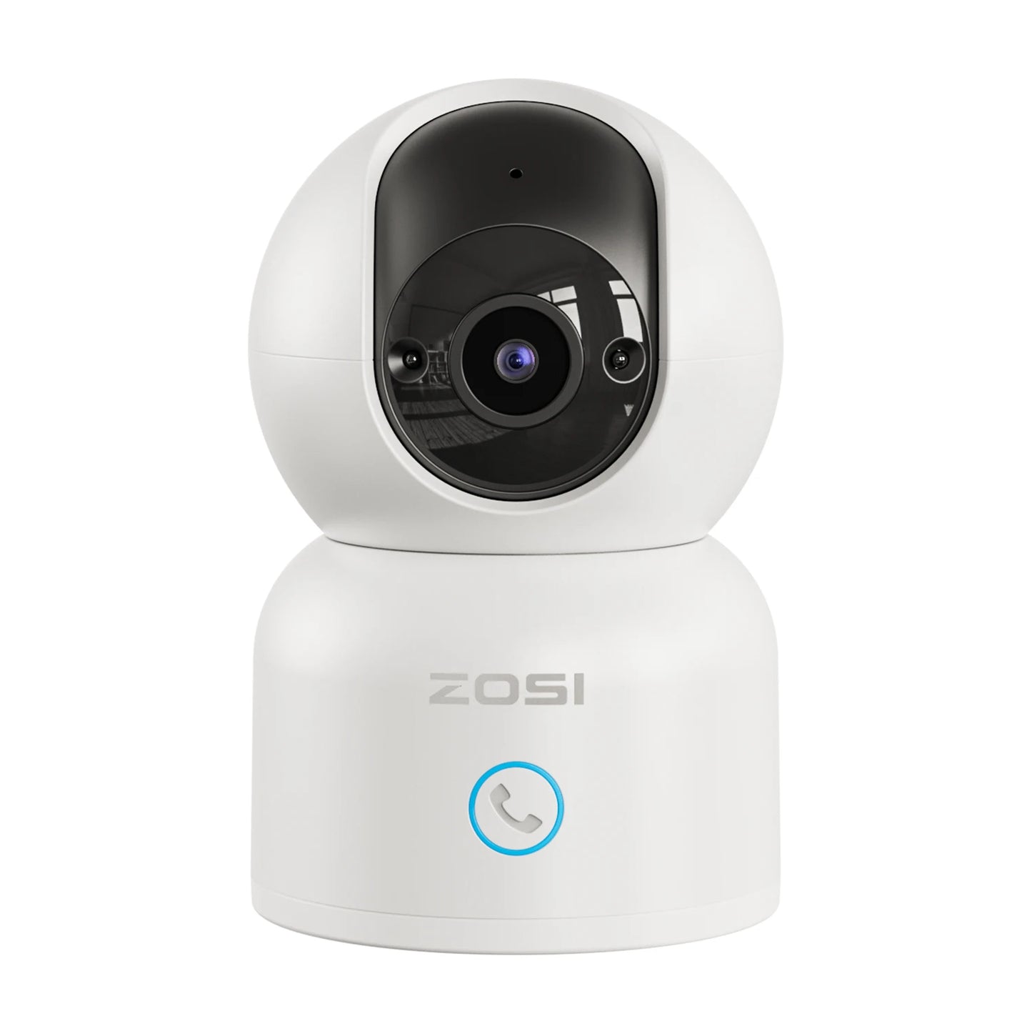 Caméra ZOSI 360° noire avec suivi automatique et lentille centrale HD