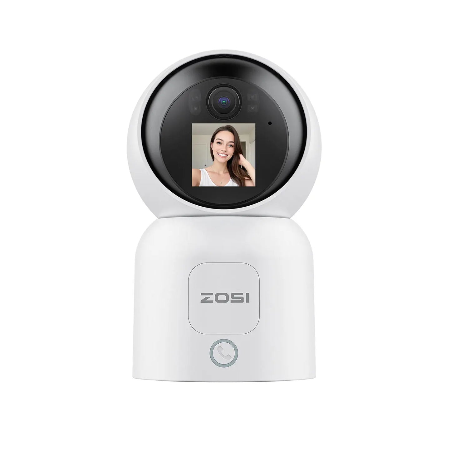 Caméra ZOSI 360° noire avec suivi automatique et lentille centrale HD
avec Webcam
