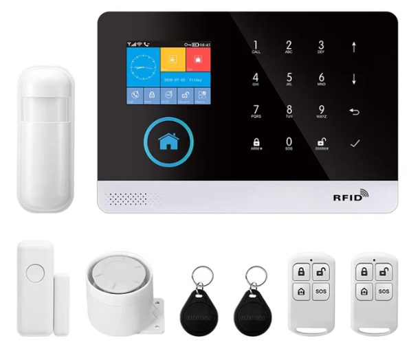 Système d’Alarme WiFi PGST vec Capteurs, Télécommandes & App Mobile Tuya