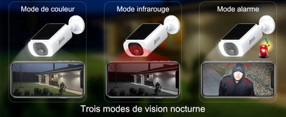 pack-cameras-surveillance-solaire-wifi-vision-nocturne-mode alarme

