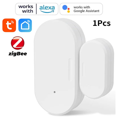 Capteur d’ouverture ZigBee pour porte et fenêtre – Compatible Alexa, Google et Tuya

