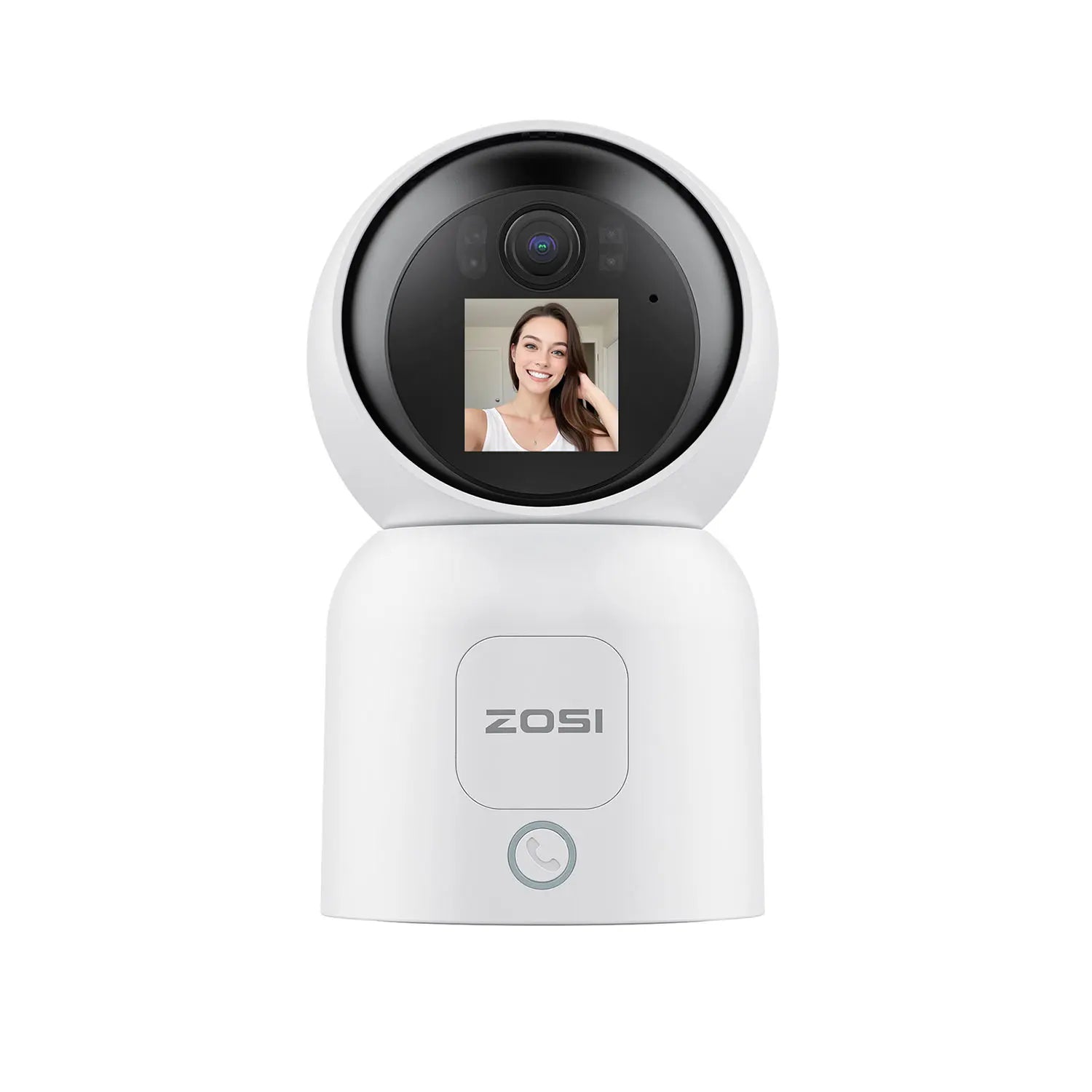 Caméra ZOSI 360° noire avec suivi automatique et lentille centrale HD
avec Webcam
