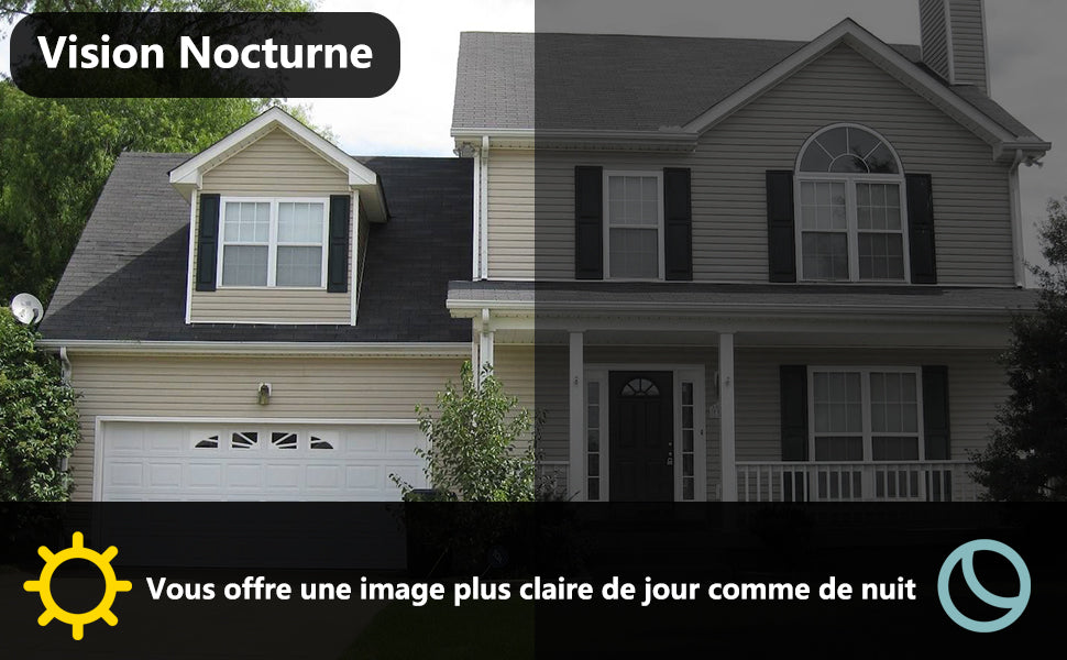 Sonnette vidéo sans fil avec écran 4.3 pouces et vision nocturne

