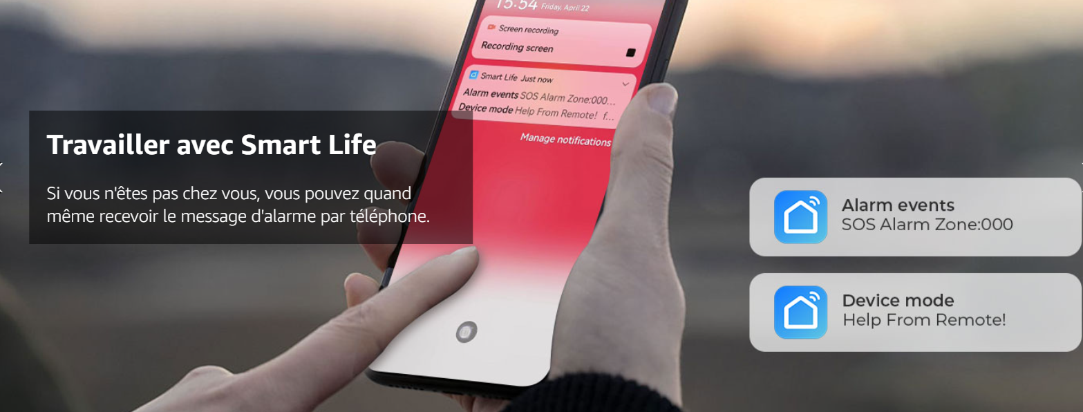 Système d’Alarme WiFi PGST – Maison Intelligente avec Capteurs, Télécommandes & App Mobile Tuya

travailler avec Smart life